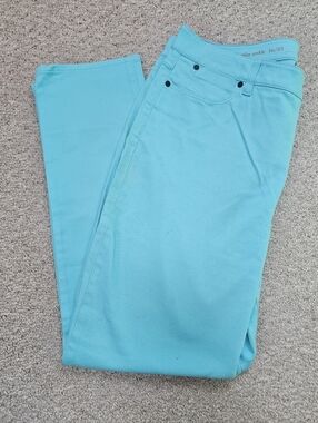 Talbots Blue Heritage Slim Ankle Stretch Straight Pants Jeans Size 16
